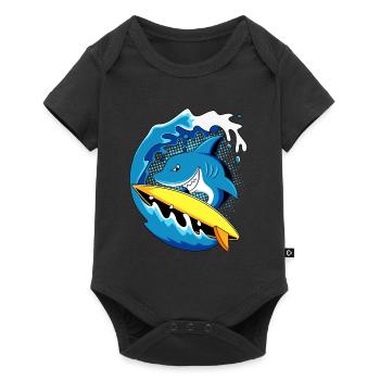 Shark Surfer Surfer Shark Divers - Body à manches courtes Premium Bébé - noir - Devant