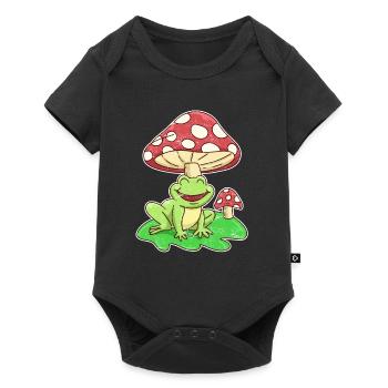 Frog and toadstool Cottagecore Aesthetic - Baby Premium short-sleeve bodysuit - black - Front