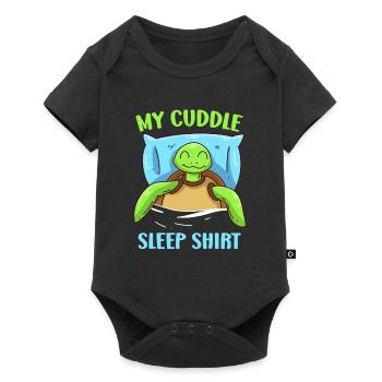 Ma chemise câline Sleep Turtle Sleep - Body à manches courtes Premium Bébé - noir - Devant