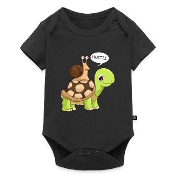Sarcasme Speed Wheee! Escargot - Body à manches courtes Premium Bébé - noir - Devant