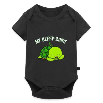 Ma chemise de sommeil de tortue - Body à manches courtes Premium Bébé - noir - Devant
