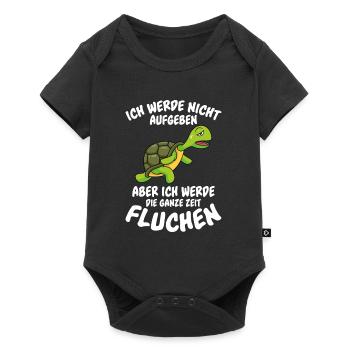 Marathon durchziehen nicht aufgeben aber fluchen - Baby Premium Kurzarmbody - Schwarz - Vorne