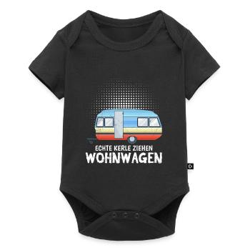 De vrais gars tirent des camping-cars caravanes - Body à manches courtes Premium Bébé - noir - Devant