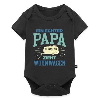 Un vrai papa tire caravane camping-car - Body à manches courtes Premium Bébé - noir - Devant