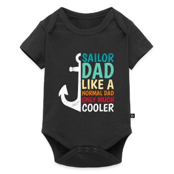 Papa marin comme un papa normal seulement plus cool - Body à manches courtes Premium Bébé - noir - Devant