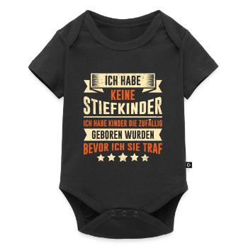 Bonus Papa - Baby Premium Kurzarmbody - Schwarz - Vorne