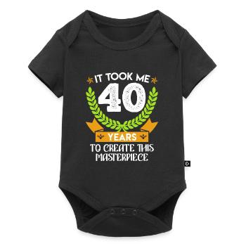 40 years for the Meisterstück Papa birthday 40 - Baby Premium short-sleeve bodysuit - black - Front