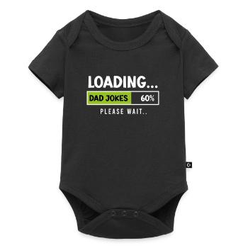 Dad Jokes please Wait Papa Jokes Father - Baby Premium short-sleeve bodysuit - black - Front