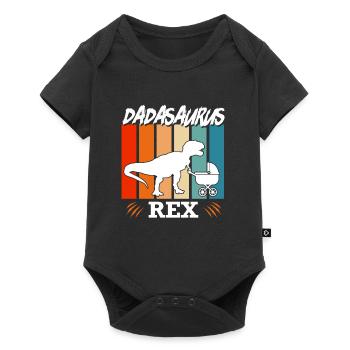 Dadasaurus Rex Père Papa-à-être Papa - Body à manches courtes Premium Bébé - noir - Devant