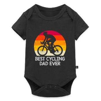 Best Bike Papa Ever Bike - Baby Premium short-sleeve bodysuit - black - Front