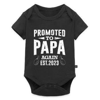 Papa 2 Children Papa again 2023 Papa 2 Children - Baby Premium short-sleeve bodysuit - black - Front