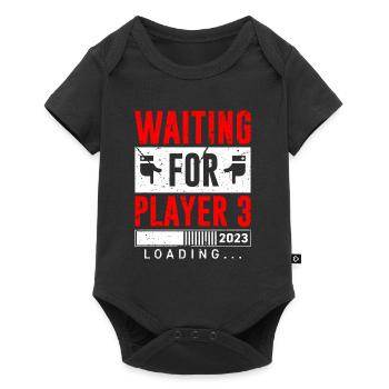 Waiting for Player 3 Expectant Father Baby Birth - Baby Premium short-sleeve bodysuit - black - Front