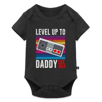 Level up to Daddy 2023 Dad-to-be - Baby Premium short-sleeve bodysuit - black - Front