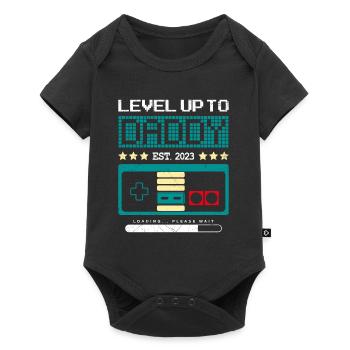 Level up to Daddy 2023 Dad-to-be - Baby Premium short-sleeve bodysuit - black - Front