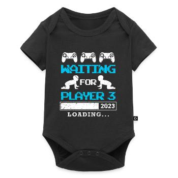 Waiting for Player 3 Expectant Father Baby Birth - Baby Premium short-sleeve bodysuit - black - Front