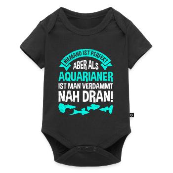 Aquarianer Aquarium - Baby Premium Kurzarmbody - Schwarz - Vorne