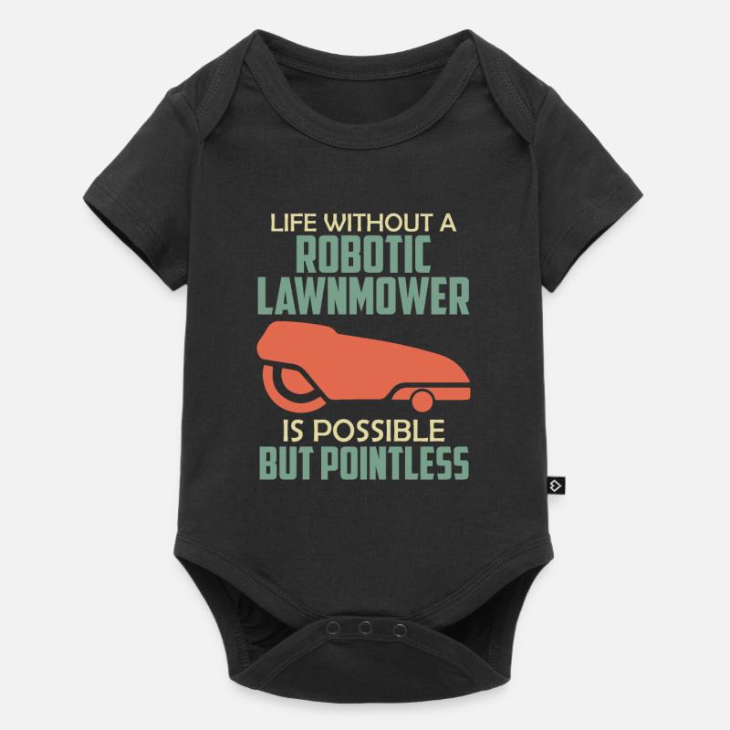 Lawn mowing robot robotic lawn mower - Baby Premium short-sleeve bodysuit - black