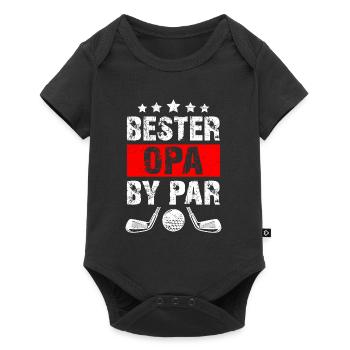 Golf Opa Best Opa by Par Golfspieler Golfer - Baby Premium Kurzarmbody - Schwarz - Vorne