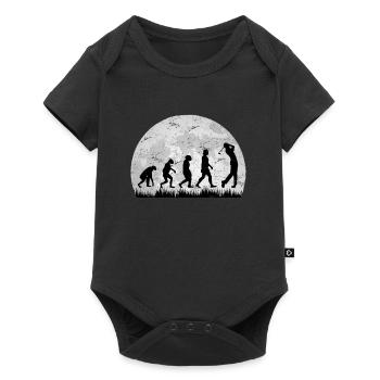 Golf Mond Golfer Golfspieler - Baby Premium Kurzarmbody - Schwarz - Vorne
