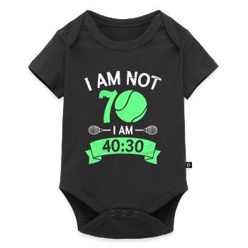 Tennis 70 Years Saying Tennis Grandpa - Baby Premium short-sleeve bodysuit - black - Front
