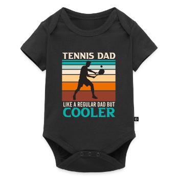 Tennis Player Saying Papa Tennis - Baby Premium short-sleeve bodysuit - black - Front
