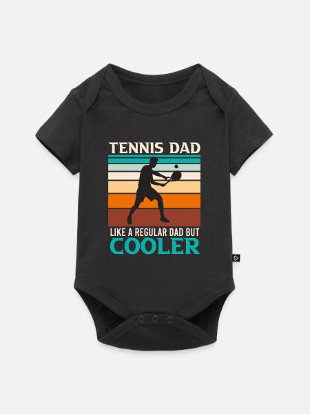 Tennis Spieler Spruch Papa Tennis - Premium kortærmet baby-body - sort
