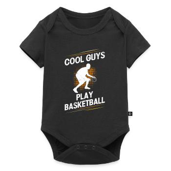 Cool guys play basketball - Baby Premium short-sleeve bodysuit - black - Front