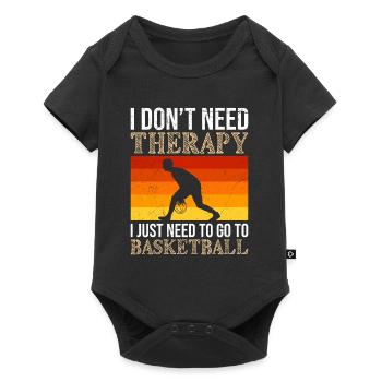 I don't need therapy I have to go to basketball - Baby Premium short-sleeve bodysuit - black - Front
