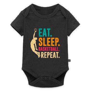 Eat Sleep Basketball Repeat Basketball player - Baby Premium short-sleeve bodysuit - black - Front
