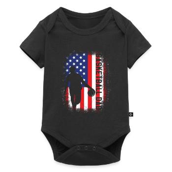 USA Basketball Dad US Basketball - Baby Premium short-sleeve bodysuit - black - Front