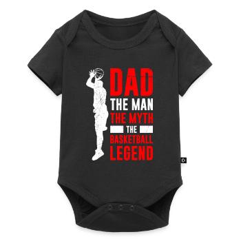 Basketteur Papa Joueur de basket-ball masculin - Body à manches courtes Premium Bébé - noir - Devant