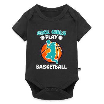Les filles cool jouent au basket-ball - Body à manches courtes Premium Bébé - noir - Devant