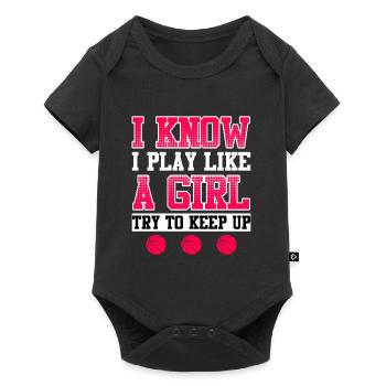 I play Basketball like a Girl Women - Baby Premium short-sleeve bodysuit - black - Front