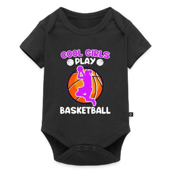 Les filles cool jouent au basket-ball - Body à manches courtes Premium Bébé - noir - Devant