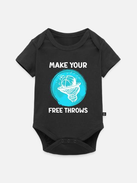 Mach deine Freiwürfe Basketball - Baby Premium Kurzarmbody - Schwarz