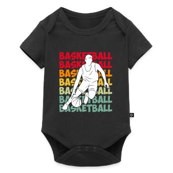 Basketball Vintage Basketball Player - Baby Premium short-sleeve bodysuit - black - Front