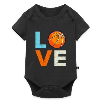 Basketball Love Joueurs de basket-ball - Body à manches courtes Premium Bébé - noir - Devant