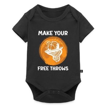 Make your free throws basketball - Baby Premium short-sleeve bodysuit - black - Front