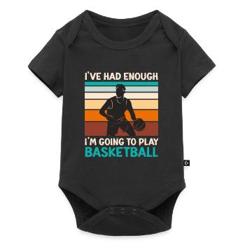 Assez pour moi je vais jouer au basket Basketball - Body à manches courtes Premium Bébé - noir - Devant