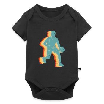 Basket vintage - Body à manches courtes Premium Bébé - noir - Devant