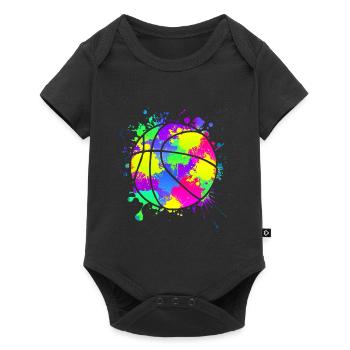 Art de basket-ball coloré Art Basketball - Body à manches courtes Premium Bébé - noir - Devant