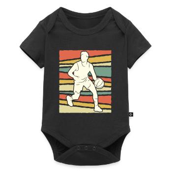 Retro Basketballer Basketball - Baby Premium short-sleeve bodysuit - black - Front