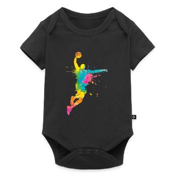 Basketball Dunking Art Basketball Player - Baby Premium short-sleeve bodysuit - black - Front