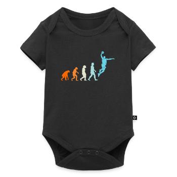 Basketball Evolution Basketball Player - Baby Premium short-sleeve bodysuit - black - Front