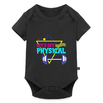 Obtenons un entraînement rétro vintage physique des années 80 - Body à manches courtes Premium Bébé - noir - Devant
