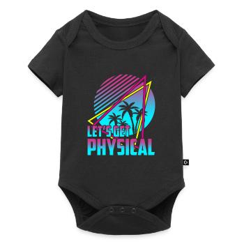 Obtenons un entraînement rétro vintage physique des années 80 - Body à manches courtes Premium Bébé - noir - Devant