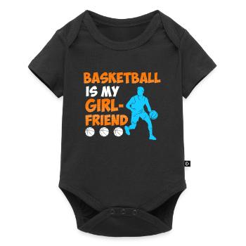 Basketball is my Girlfried Single Basketballer - Baby Premium short-sleeve bodysuit - black - Front