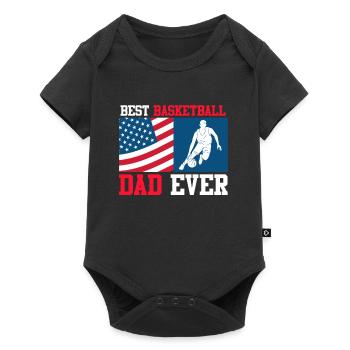 Best Basketball Dad ever Basketball Papa - Baby Premium short-sleeve bodysuit - black - Front