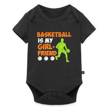 Basketball is my Girlfried Single Basketballer - Baby Premium short-sleeve bodysuit - black - Front