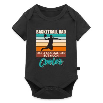 Basket-ball papa comme papa normal juste beaucoup plus cool - Body à manches courtes Premium Bébé - noir - Devant